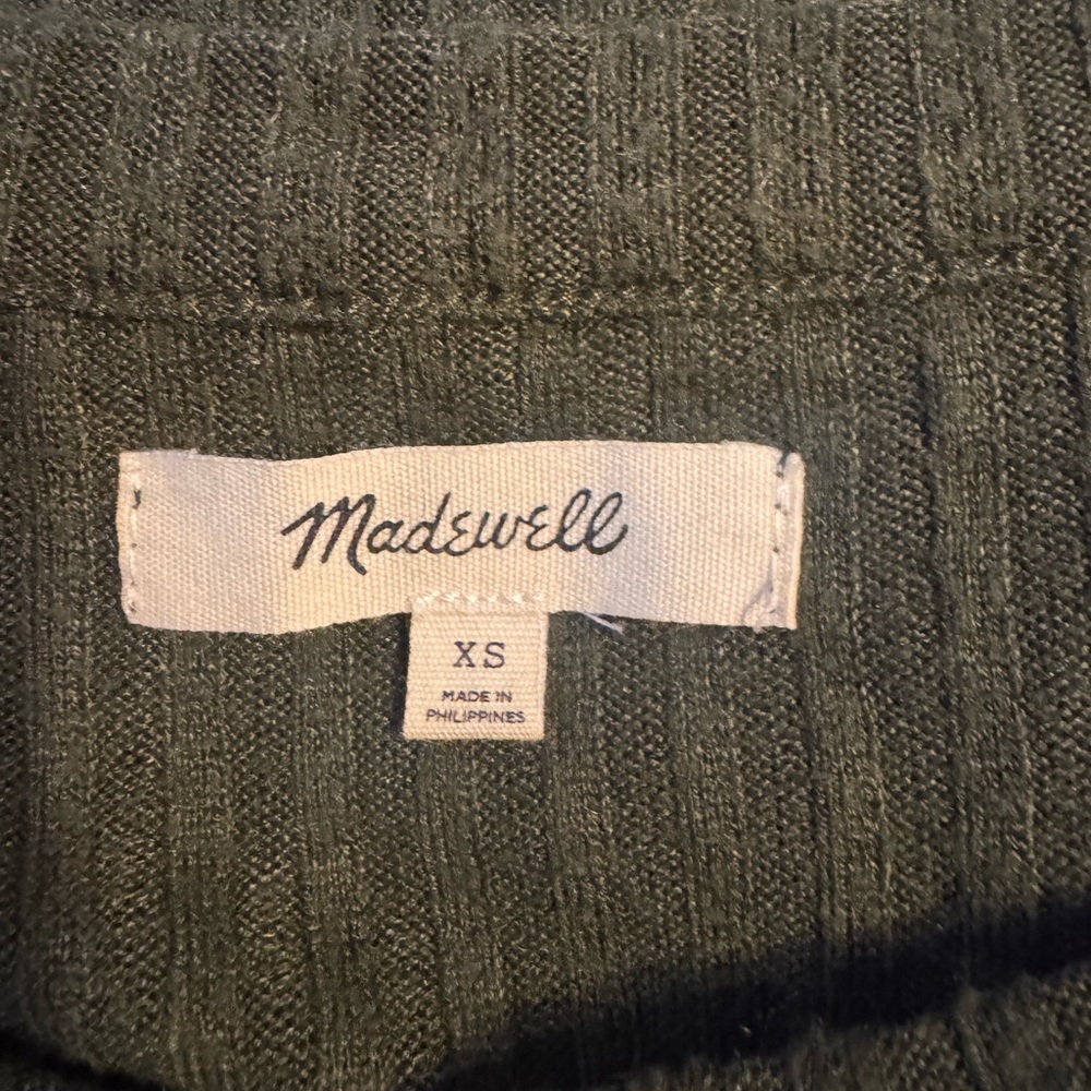 Madewell Women's Olive Ribbed Sweater size XS - Picture 6 of 7